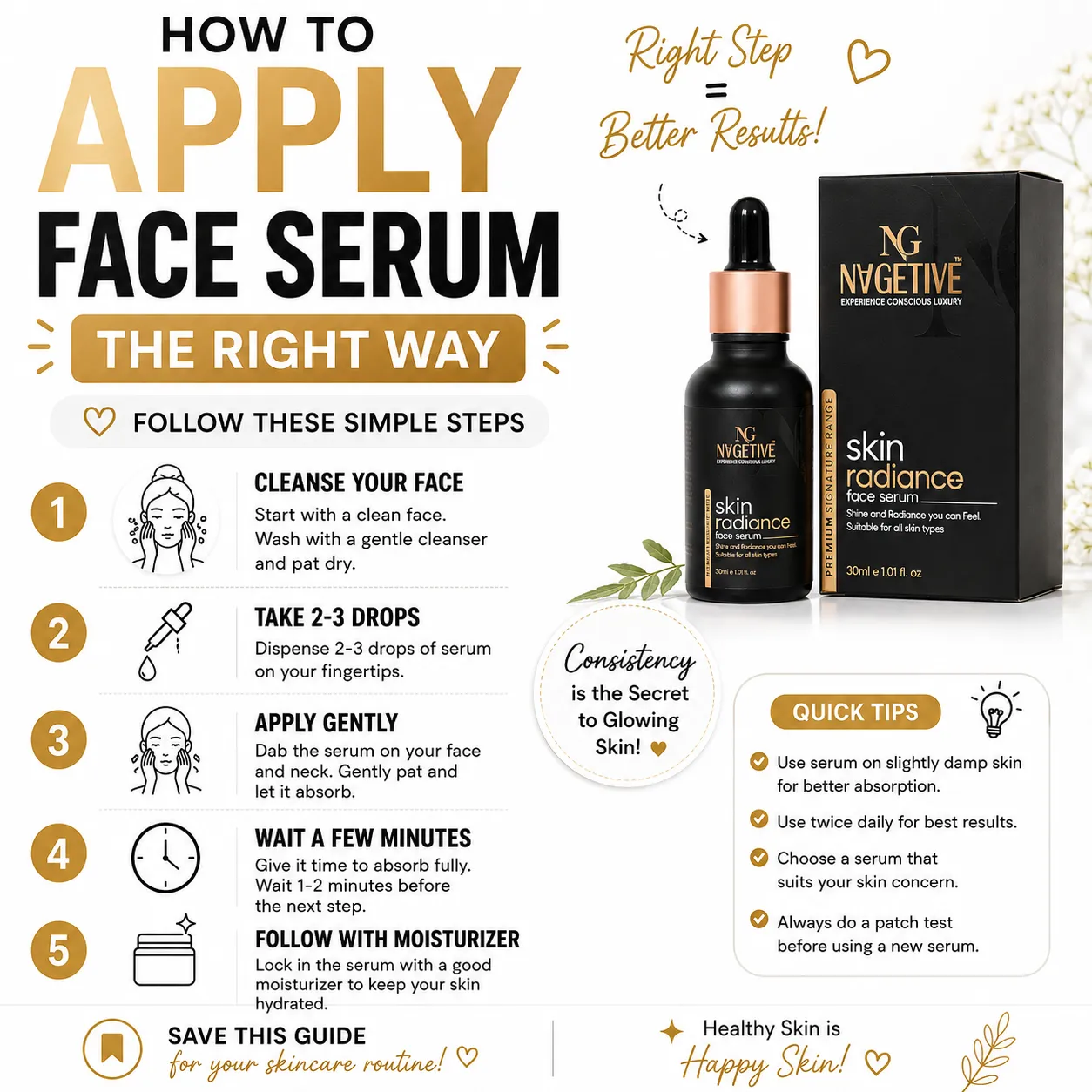 How to Apply Face Serum Guide